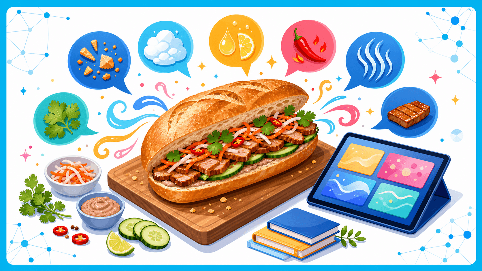 Tính từ miêu tả hương vị và cấu trúc bánh mì bằng tiếng Anh