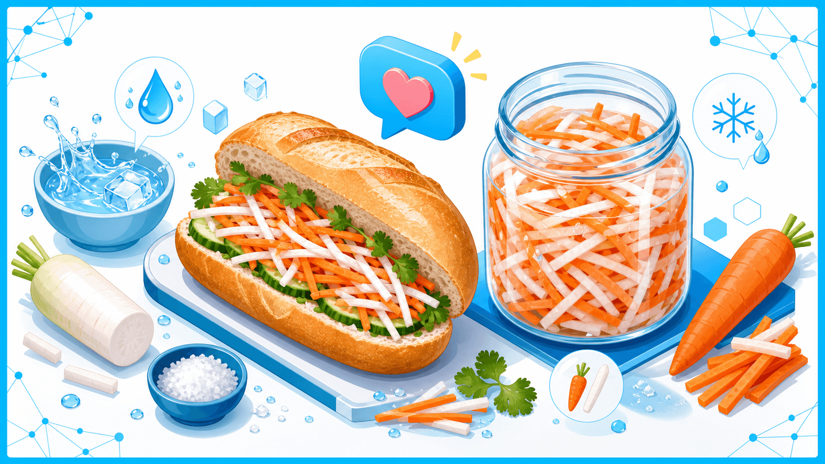 Bật mí cách làm đồ chua ăn bánh mì giòn ngon không bị hăng