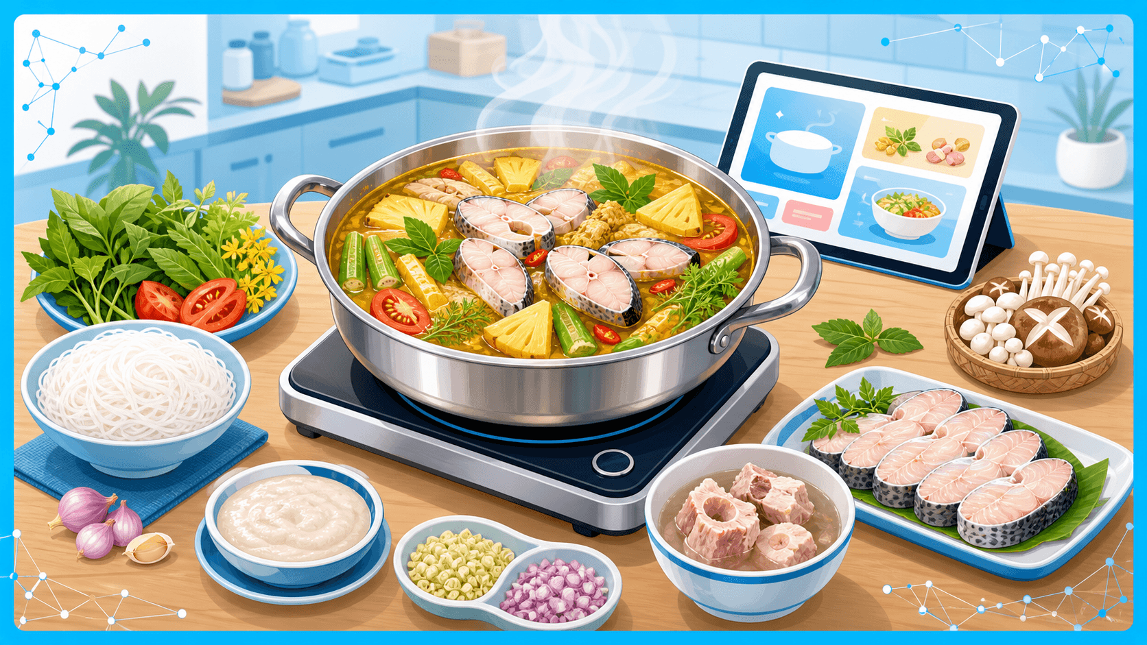 Hướng dẫn cách nấu lẩu cá lóc nấu chua bằng mẻ kích thích vị giác