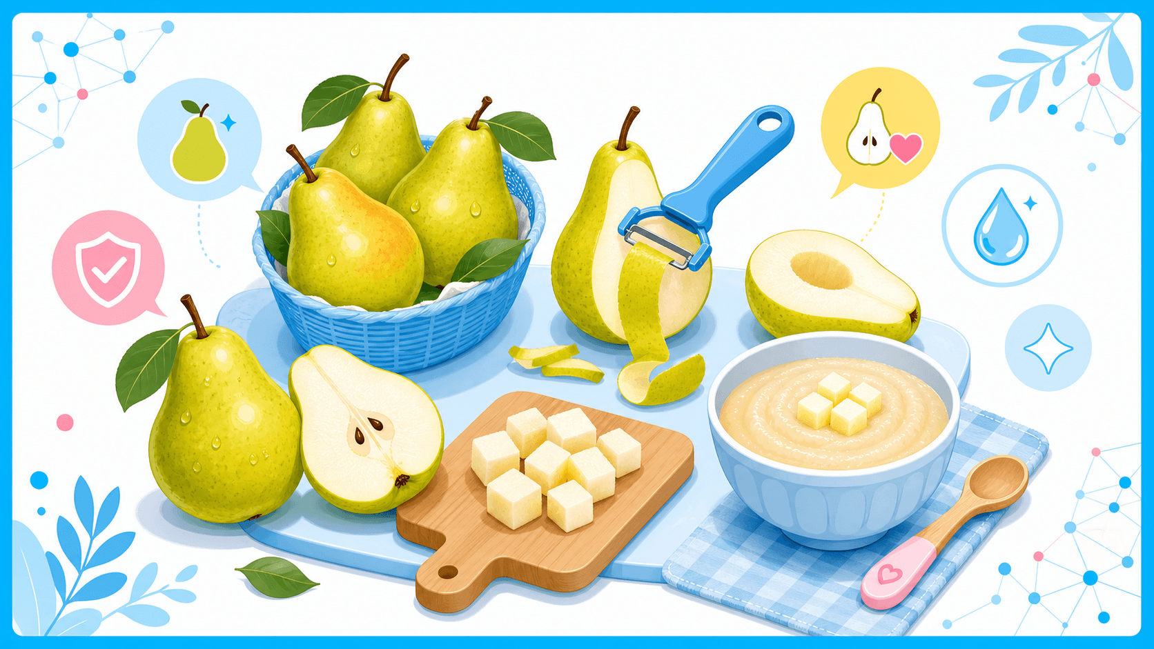 Bí quyết chọn lê tươi và quy trình sơ chế sạch khuẩn cho bé