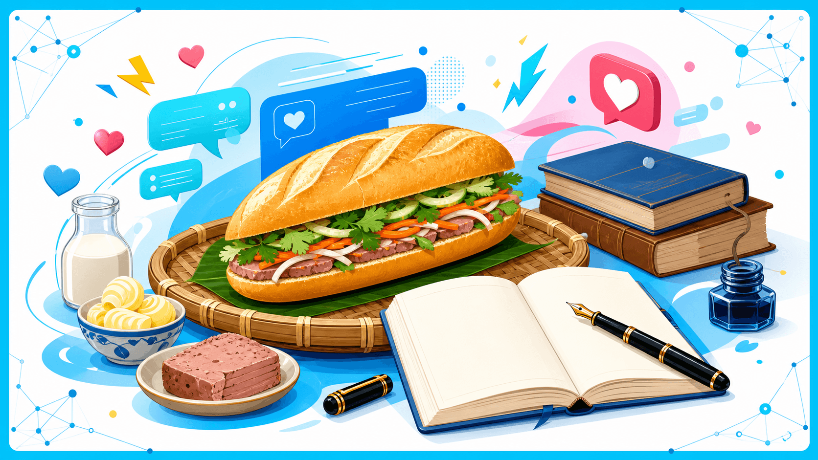 Sức sống hiện đại của bánh mì trong thơ thả thính và slogan bá đạo