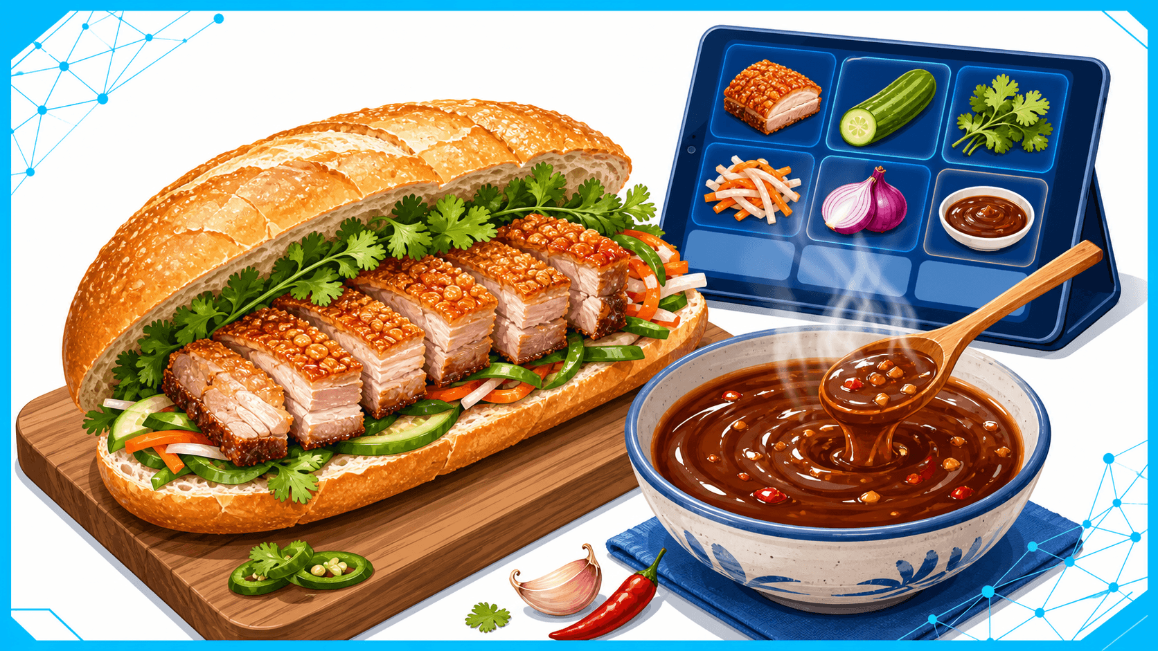 Nét đặc trưng của bánh mì heo quay và tầm quan trọng của nước sốt